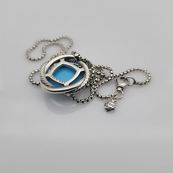 David Yurman Infinity 14mm Turquoise Pendant Necklace - Picture 4 of 5
